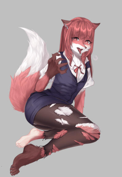 Furry/kemonomimi full body design OC - Cakra Bhirawa